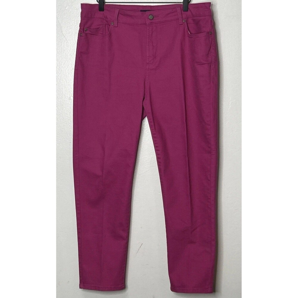 NYDJ Not Your Daughters Jeans Size 14 Raspberry Pink Lift Tuck Technology Spring